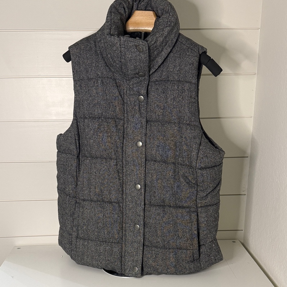 Old Navy Tweed Quilted Vest L